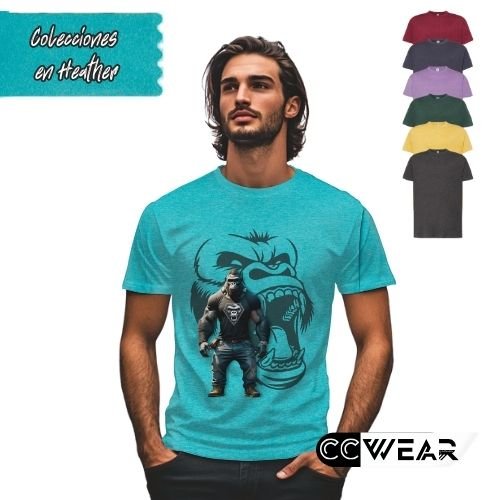Camisetas Heather (Jaspeados) -7 Colores-