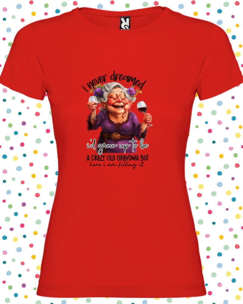 Camisetas abuela fiesta, camiseta mujer, tallas, colores, escoger, bonito, bueno, económico 