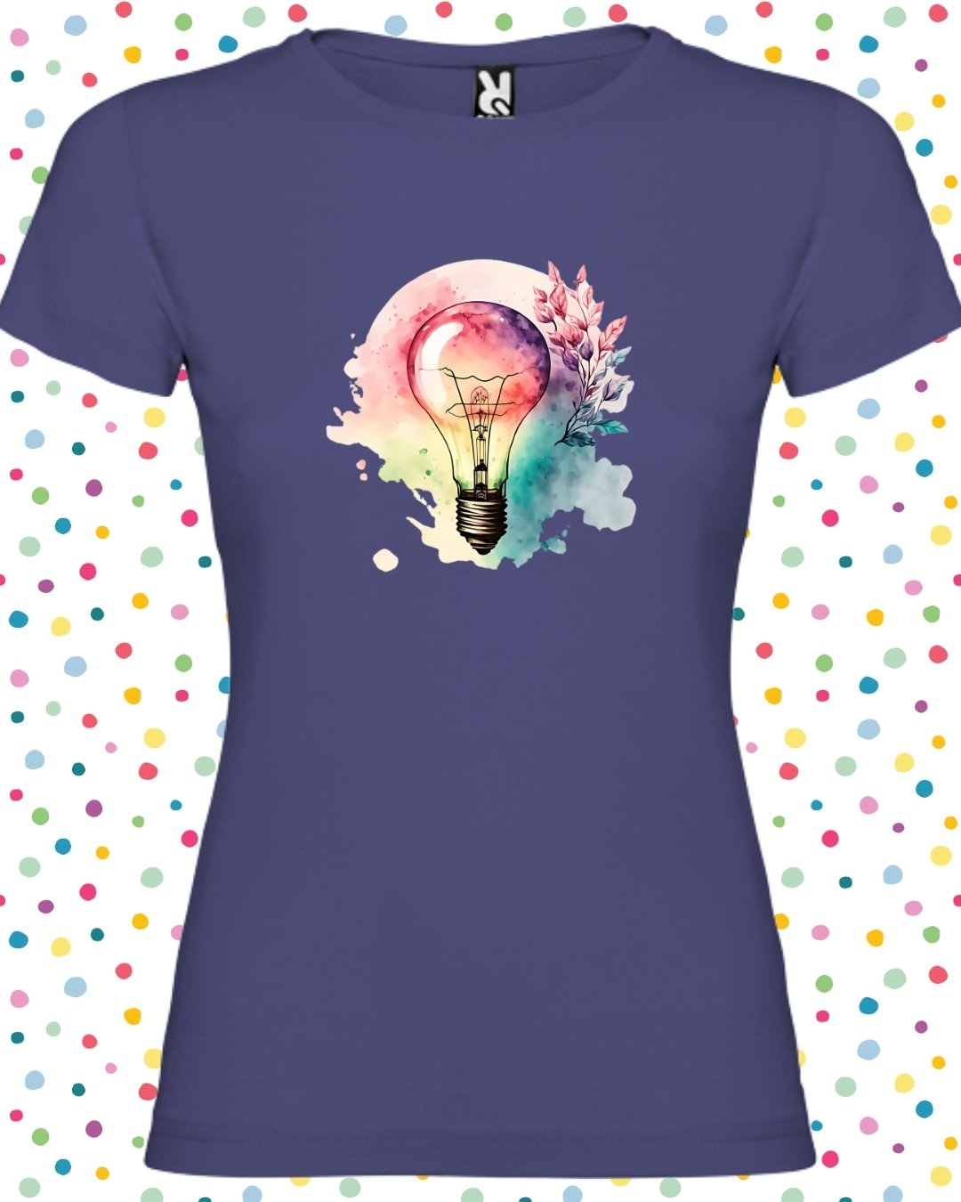 camiseta mujer nenúfar, ochenta, indie colores diferentes, algodón 100%