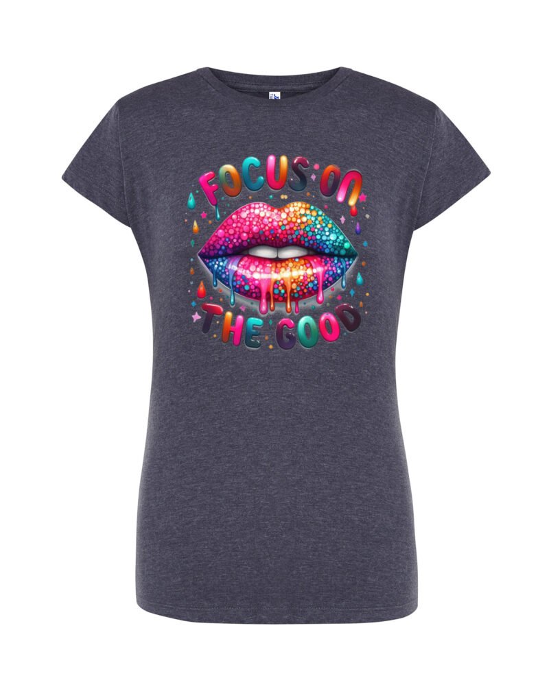 KISS_Camiseta Mujer Manga Corta Heather
