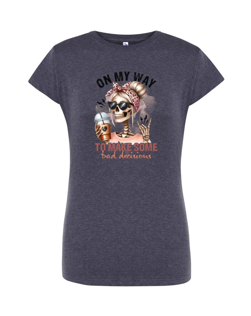 DECISIONS_Camiseta Mujer Manga Corta Heather