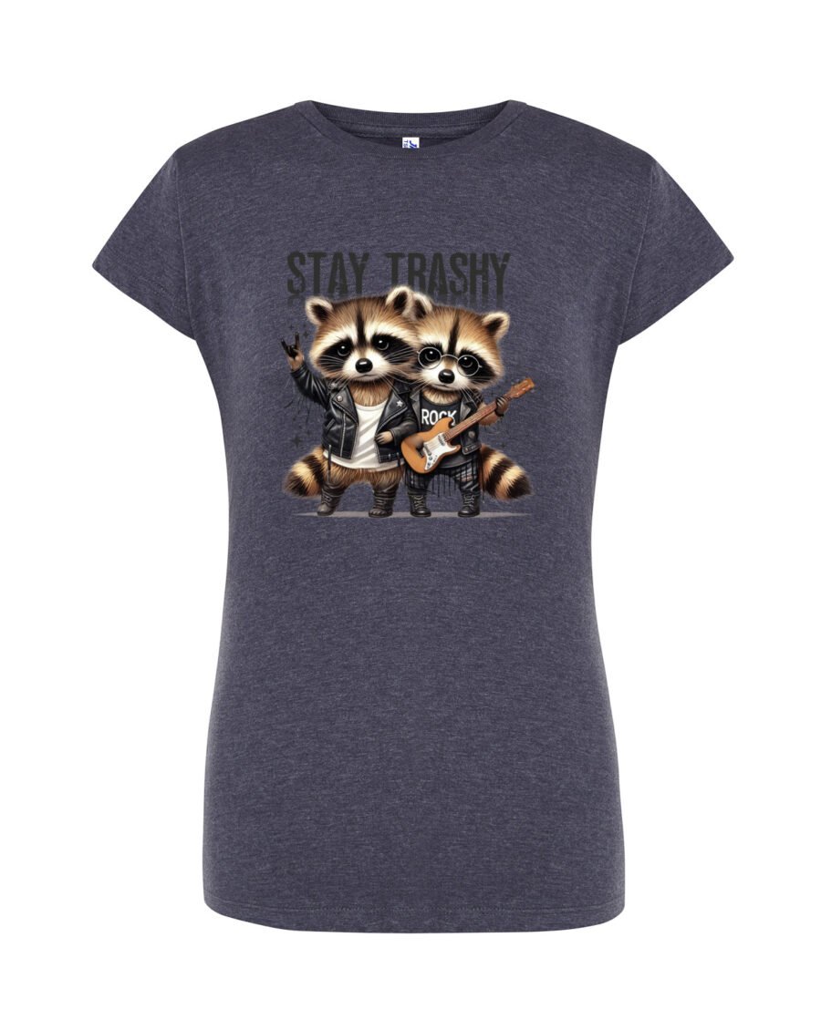 RACCONROCK_Camiseta Mujer Manga Corta Heather