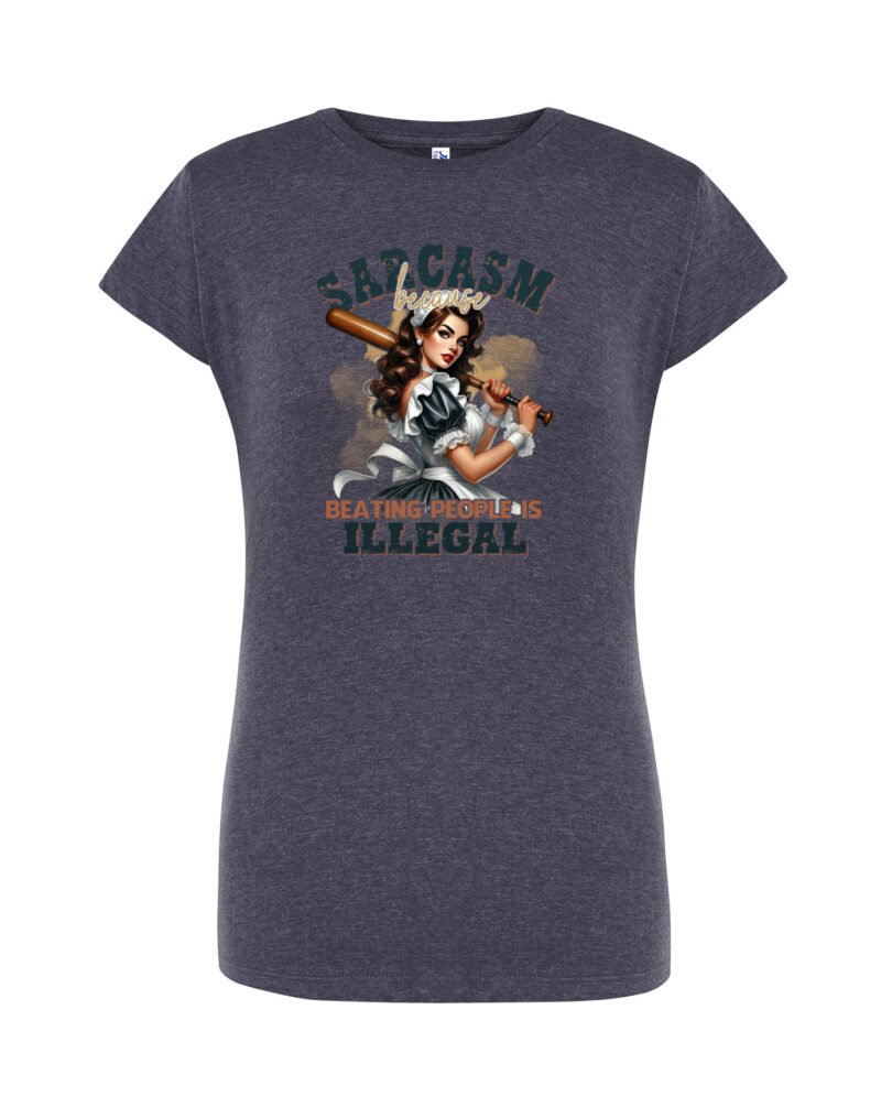 SACASM_Camiseta Mujer Manga Corta Heather