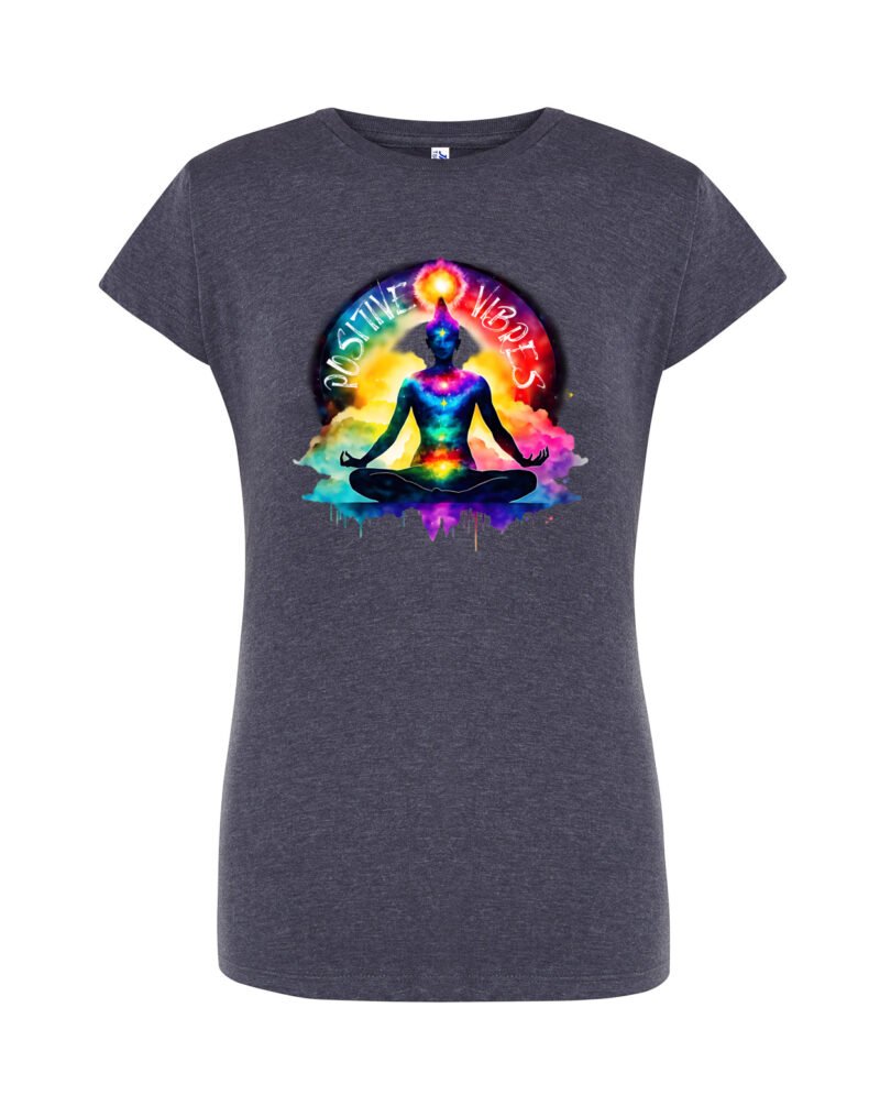 POSITIVESVIBRES_Camiseta Mujer Manga Corta Heather