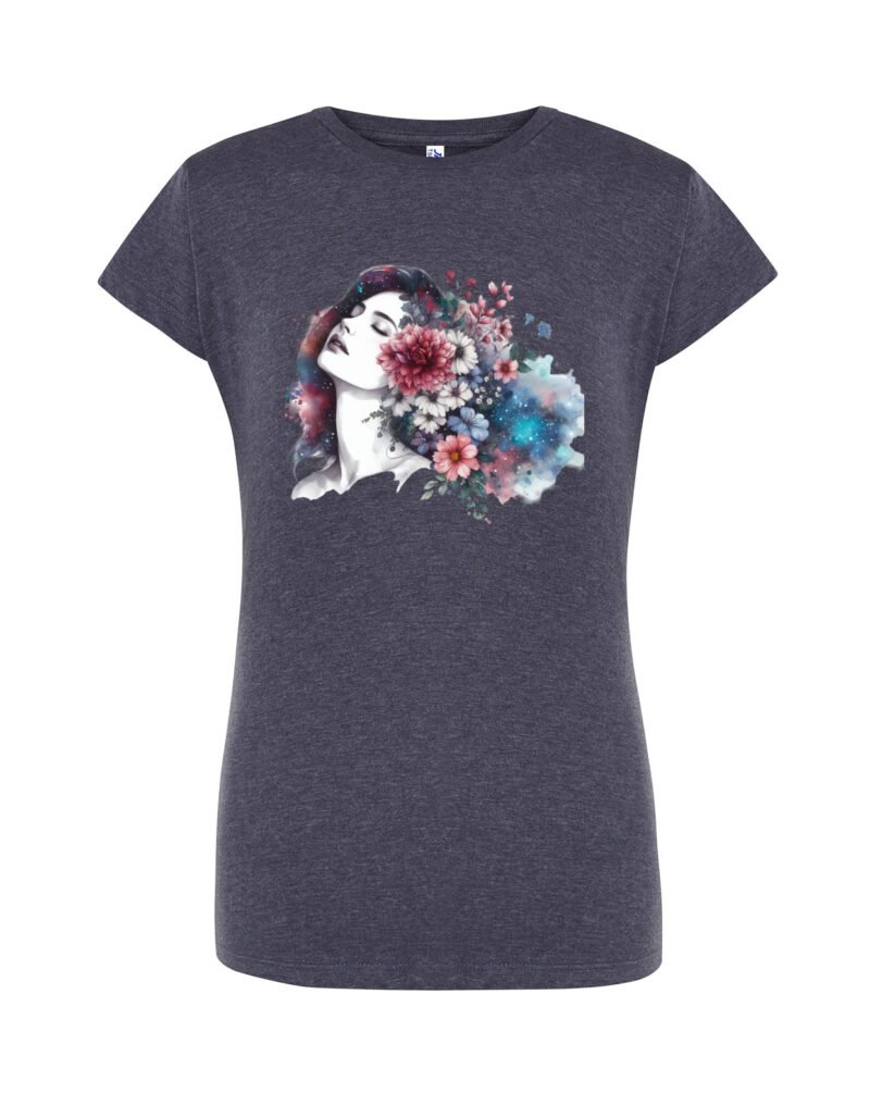 WOMANFLO_Camiseta Mujer Manga Corta Heather