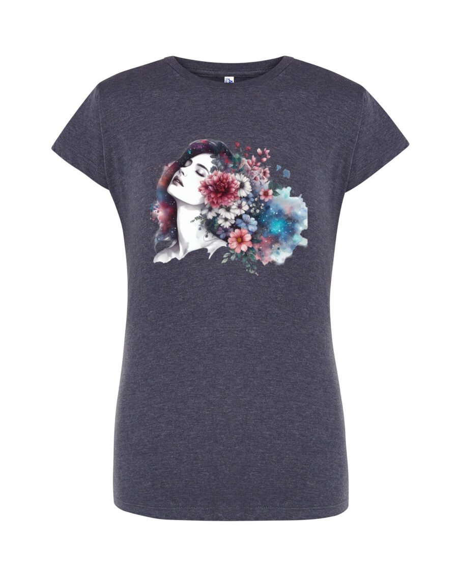 WOMANFLO_Camiseta Mujer Manga Corta Heather