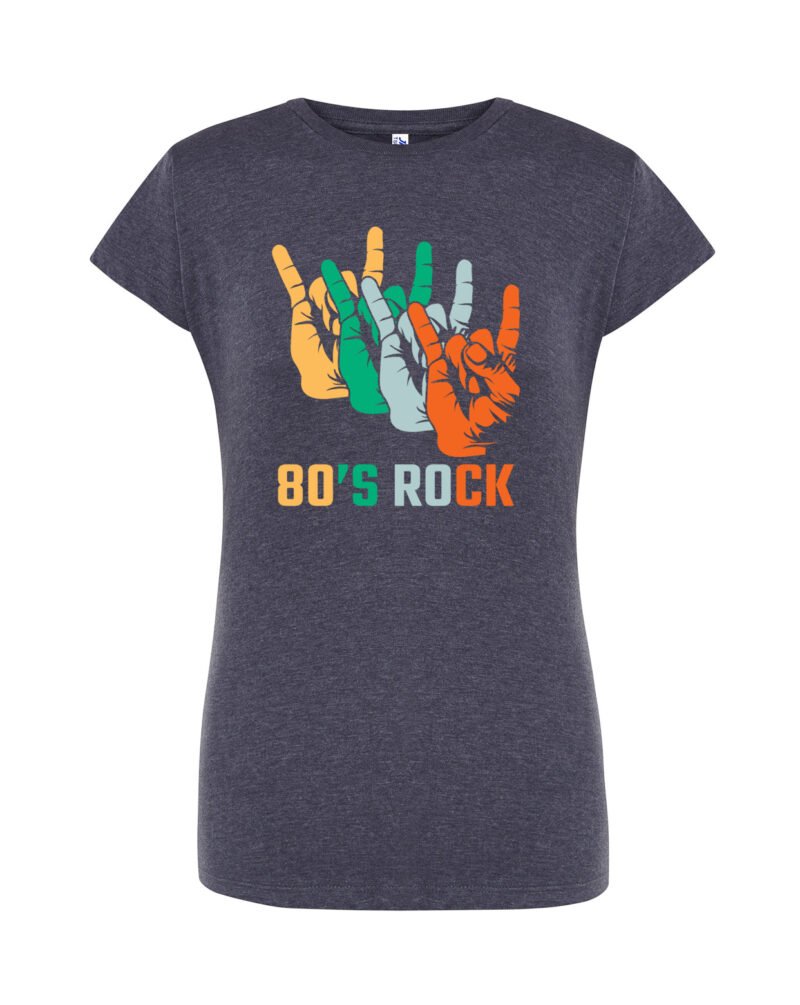 RETROROCK_Camiseta Mujer Manga Corta Heather