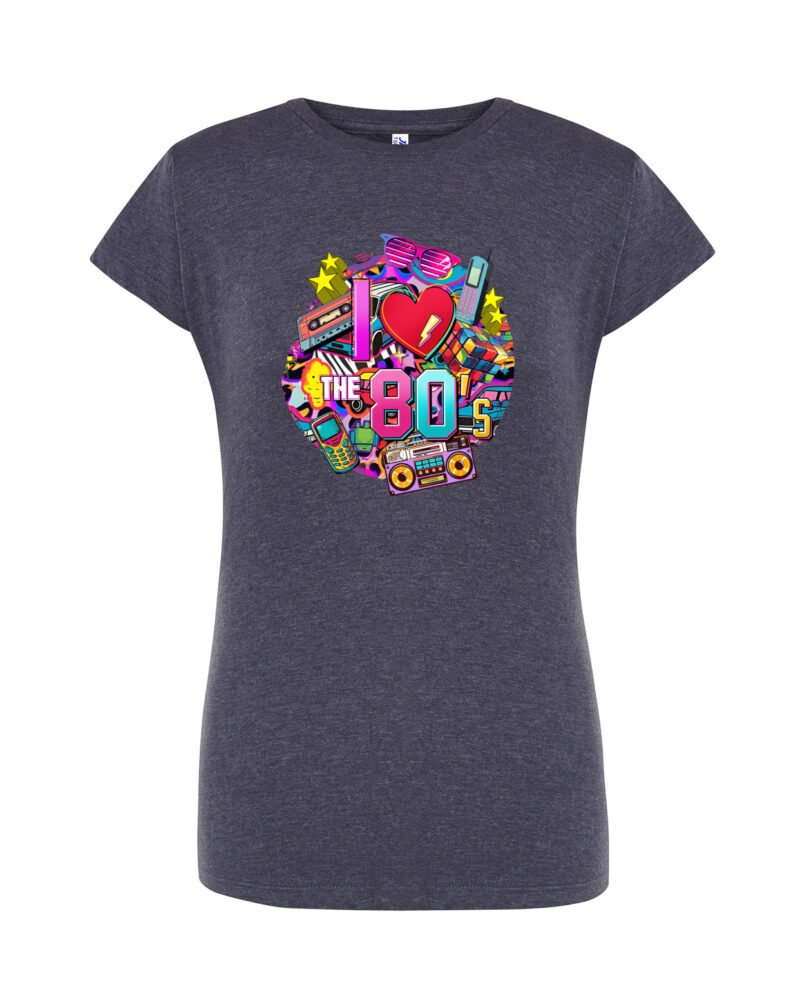 EIGHTIES_Camiseta Mujer Manga Corta Heather
