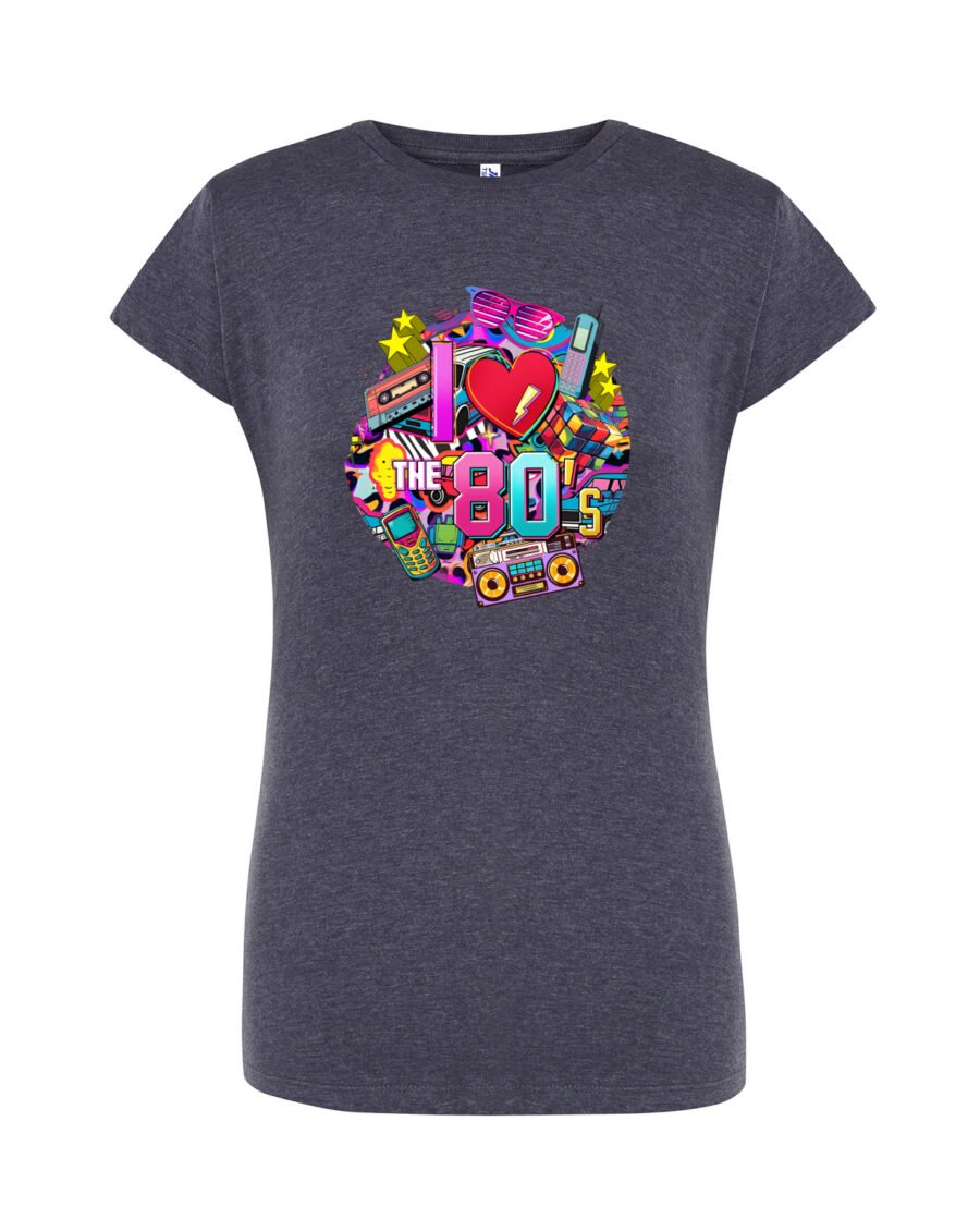 EIGHTIES_Camiseta Mujer Manga Corta Heather