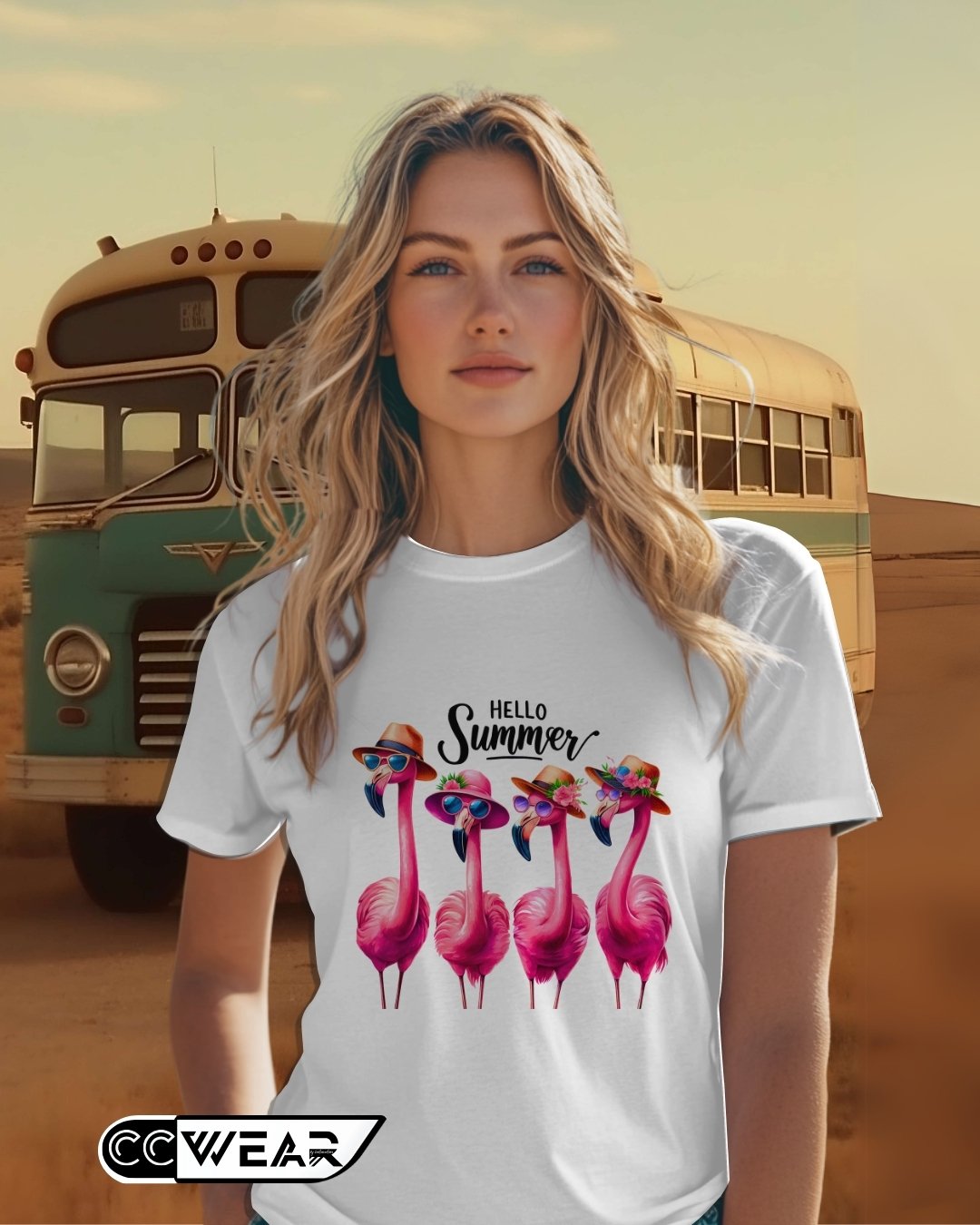 EXPLORA SIN LÍMITES: AVENTURA SOBRE RUEDAS 🌲 Lleva contigo el espíritu libre con esta camiseta exclusiva de CC WEAR, diseñada para los amantes de los viajes y la naturaleza. El estampado artístico de una camper van rodeada de montañas y bosques transmite la esencia de la aventura.