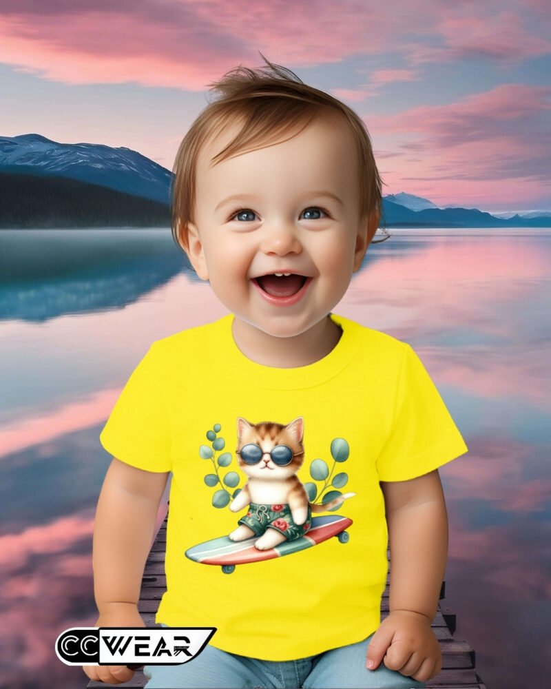 Camiseta Verano Gatito Surfero