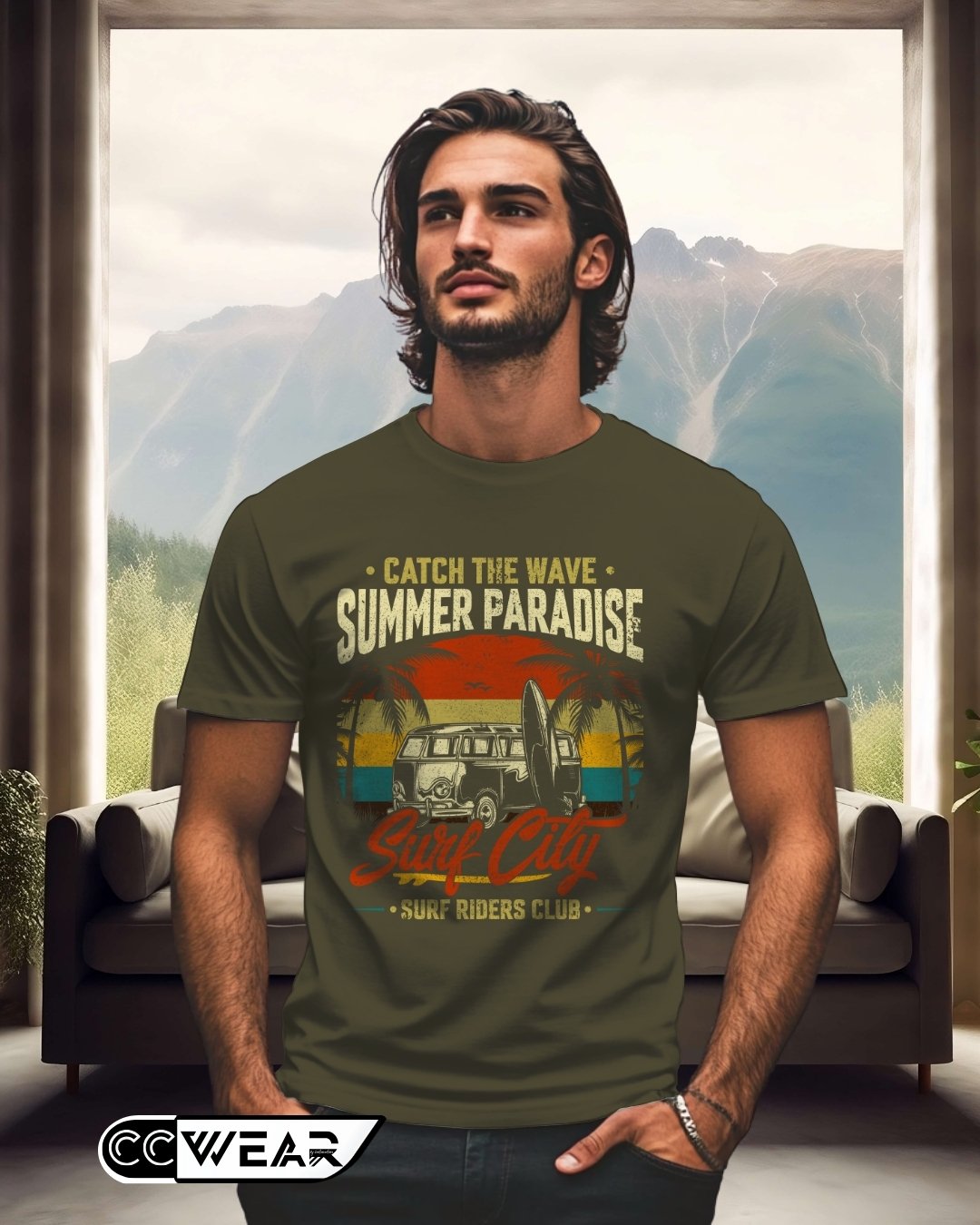 camiseta de la colección verano,publicada en instagram con el nombre de CATCH THE WAVE por @cositascostura