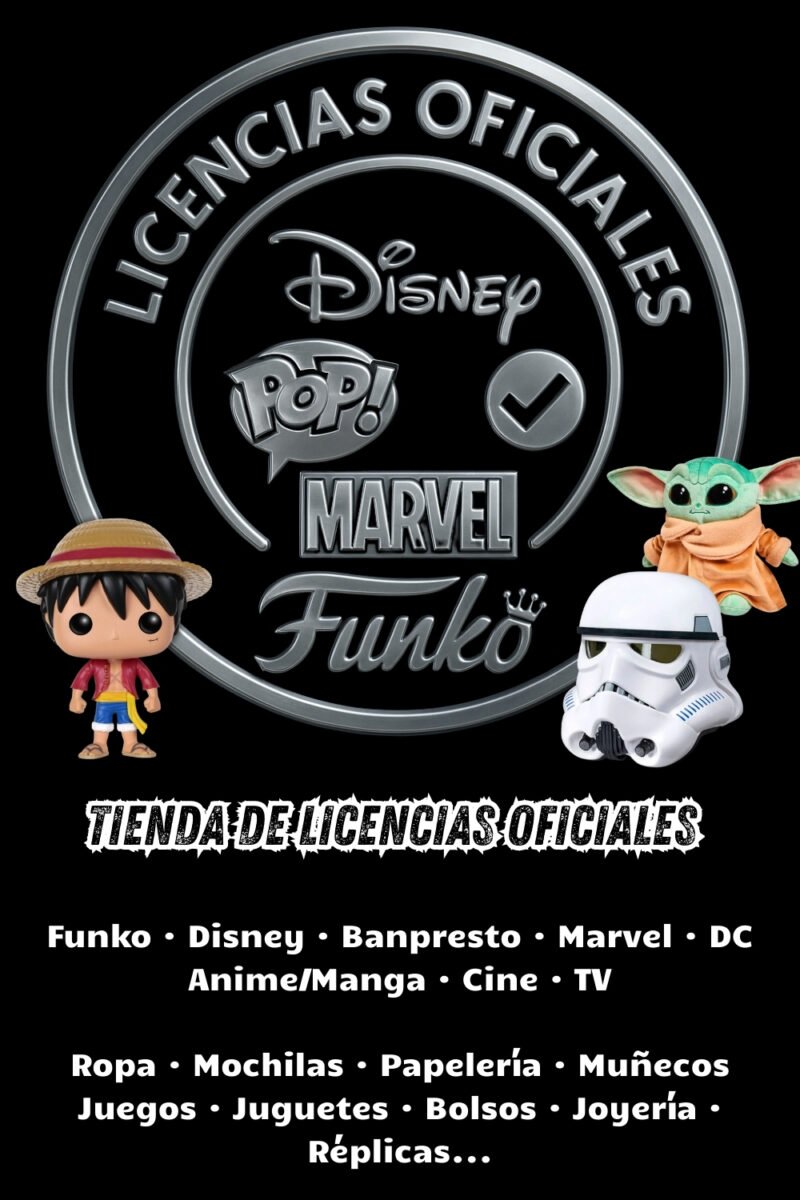 LICENCIAS OFICIALES · Disney, Funko, Anime y Juguetes más