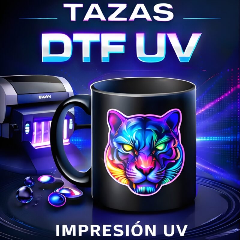 Con Técnica DTF UV - Adhesivo Especial.-