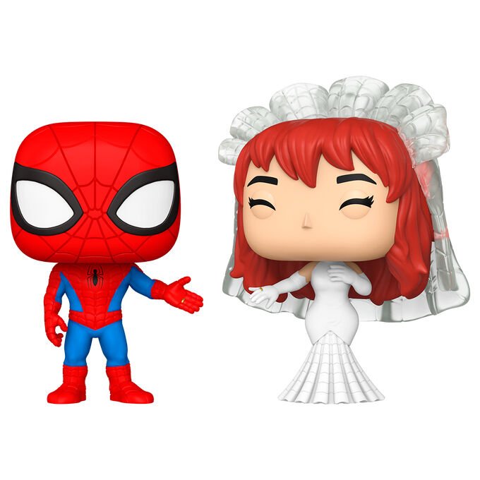 Blister 2 figuras POP Marvel Spider-Man and MJ