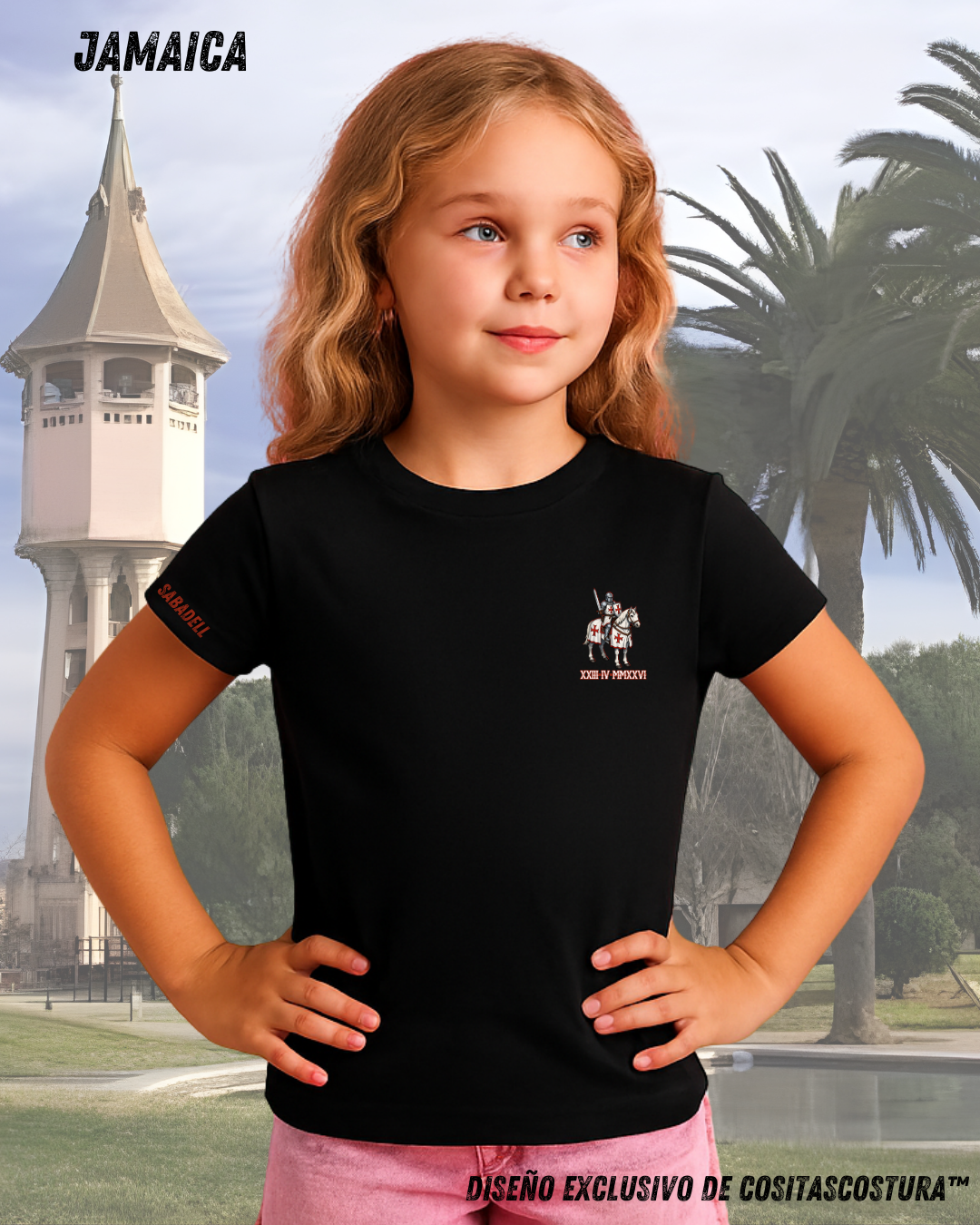 1ºMod. Camiseta Niña Diada Sant Jordi Sabadell Torre del Aigua - Imagen 3