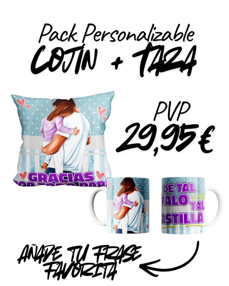 PACK TAZA + COJÍN DÍA DEL PADRE