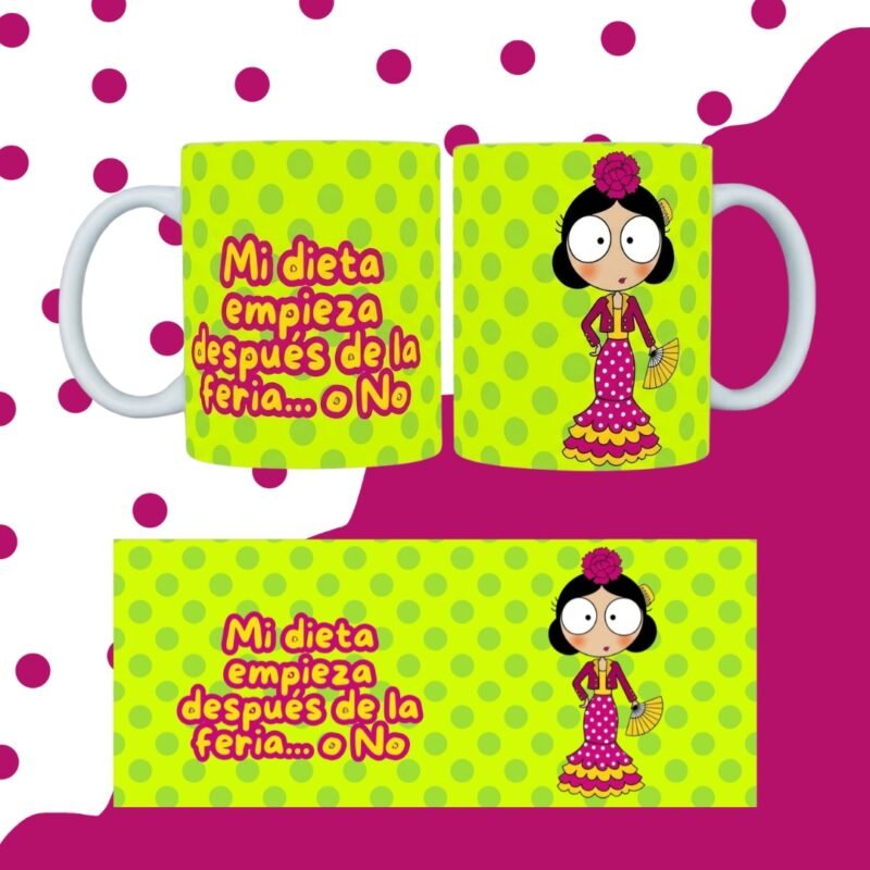 TAZA FLAMENQUILLAS SUBLIMADA