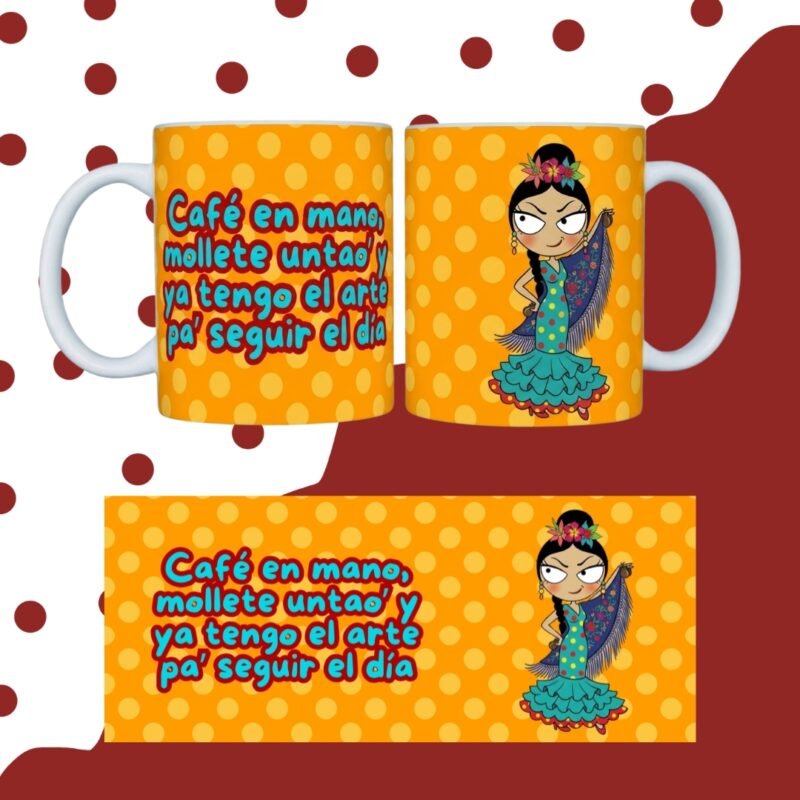 TAZA FLAMENQUILLAS SUBLIMADA