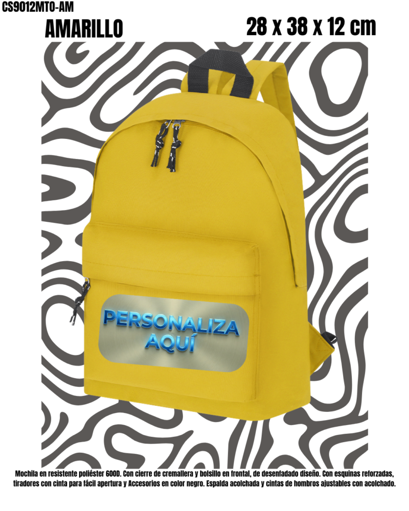 Mochila Clásica dos Bolsillos.-14 Colores.-