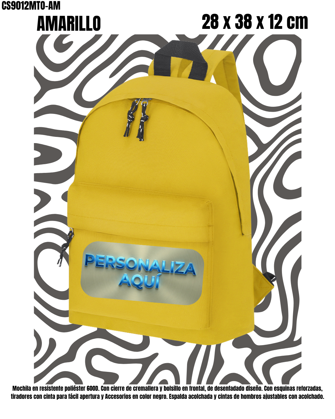 Mochila Clásica dos Bolsillos.-14 Colores.-