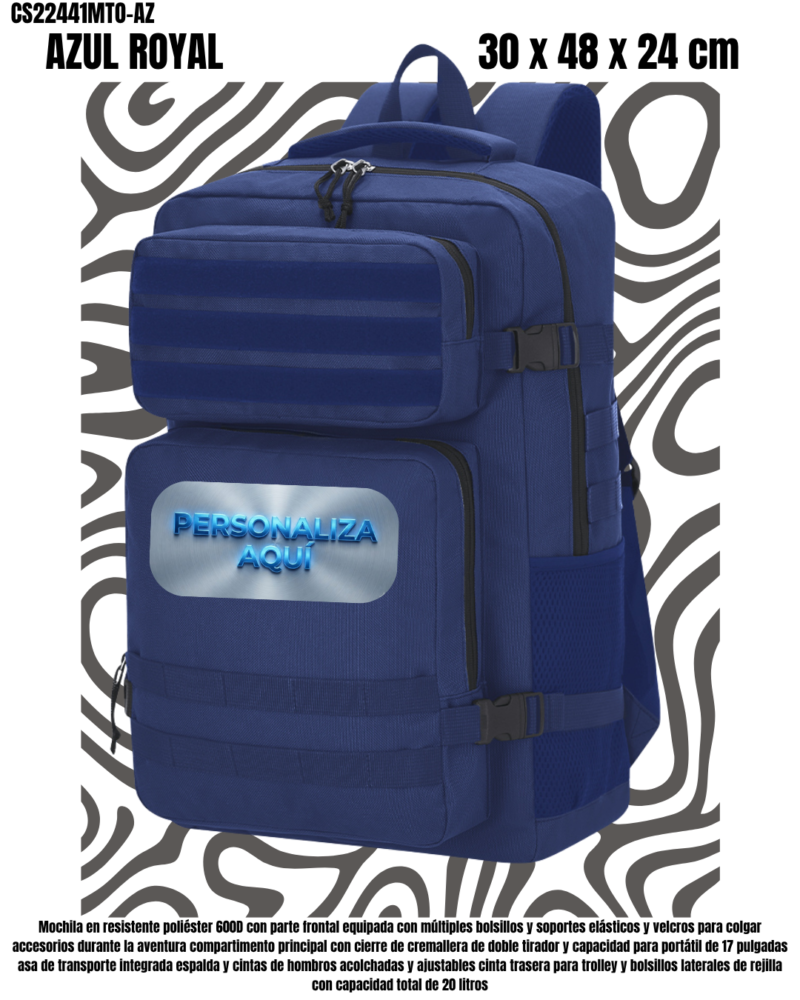 Mochila Multibolsillos.- 5 Colores.-