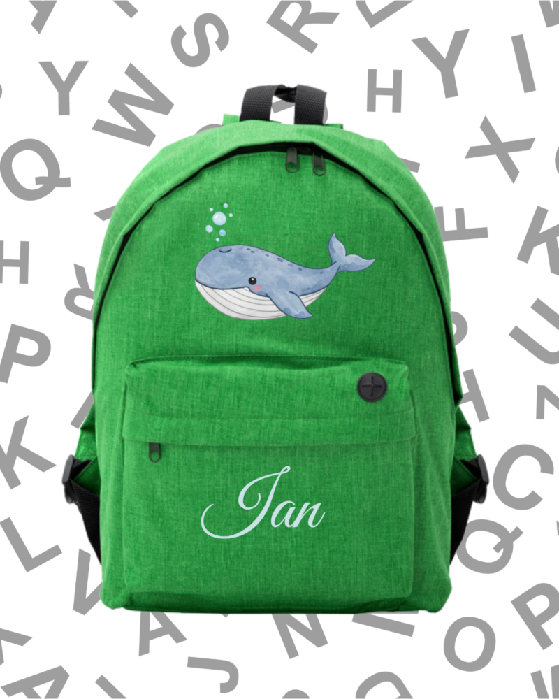 Mochila Escolar Ballena -.6 Colores.-