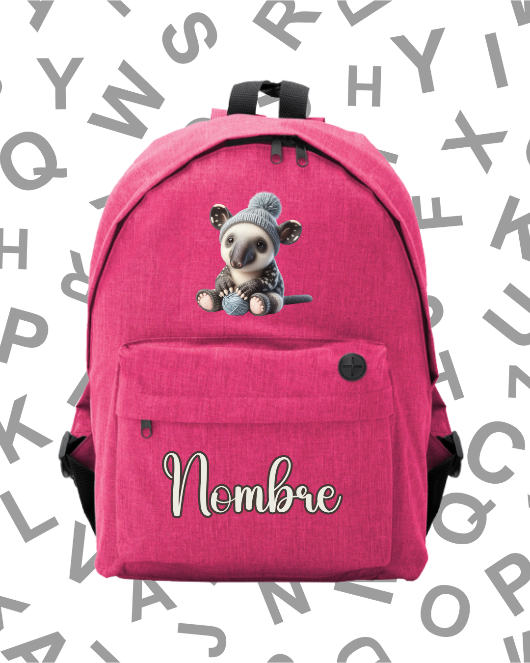 Mochila Escolar Oso Hormiguero -.6 Colores.-