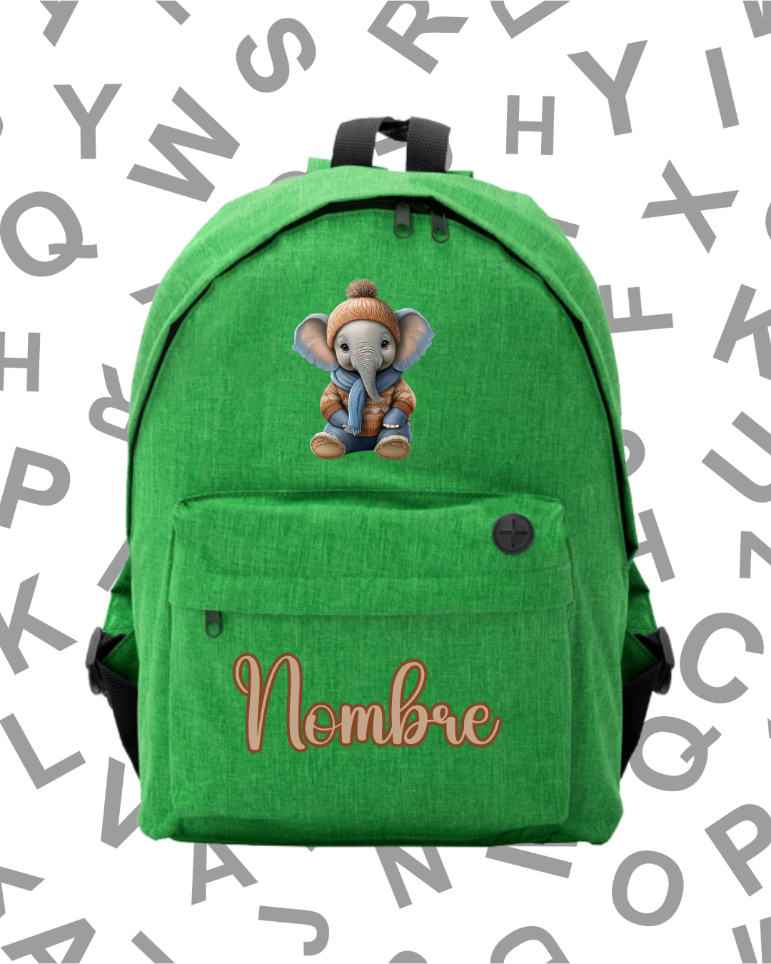 Mochila Escolar Elefante Azul-Naranja -.6 Colores.- - Imagen 7