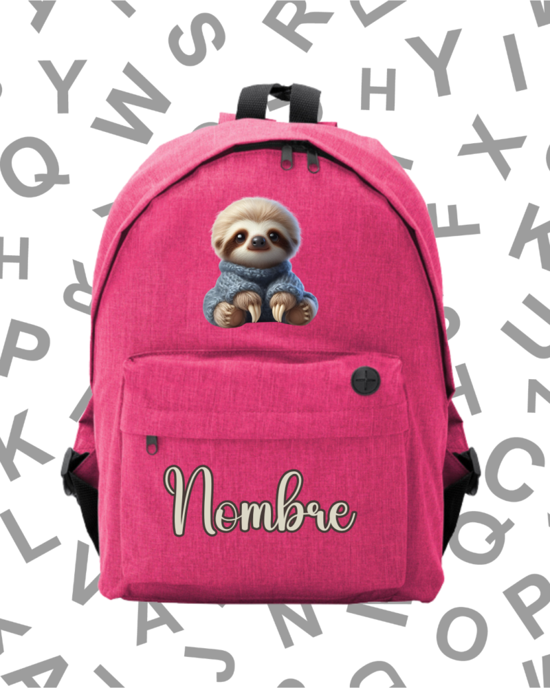 Mochila Escolar Perezoso-.6 Colores.-
