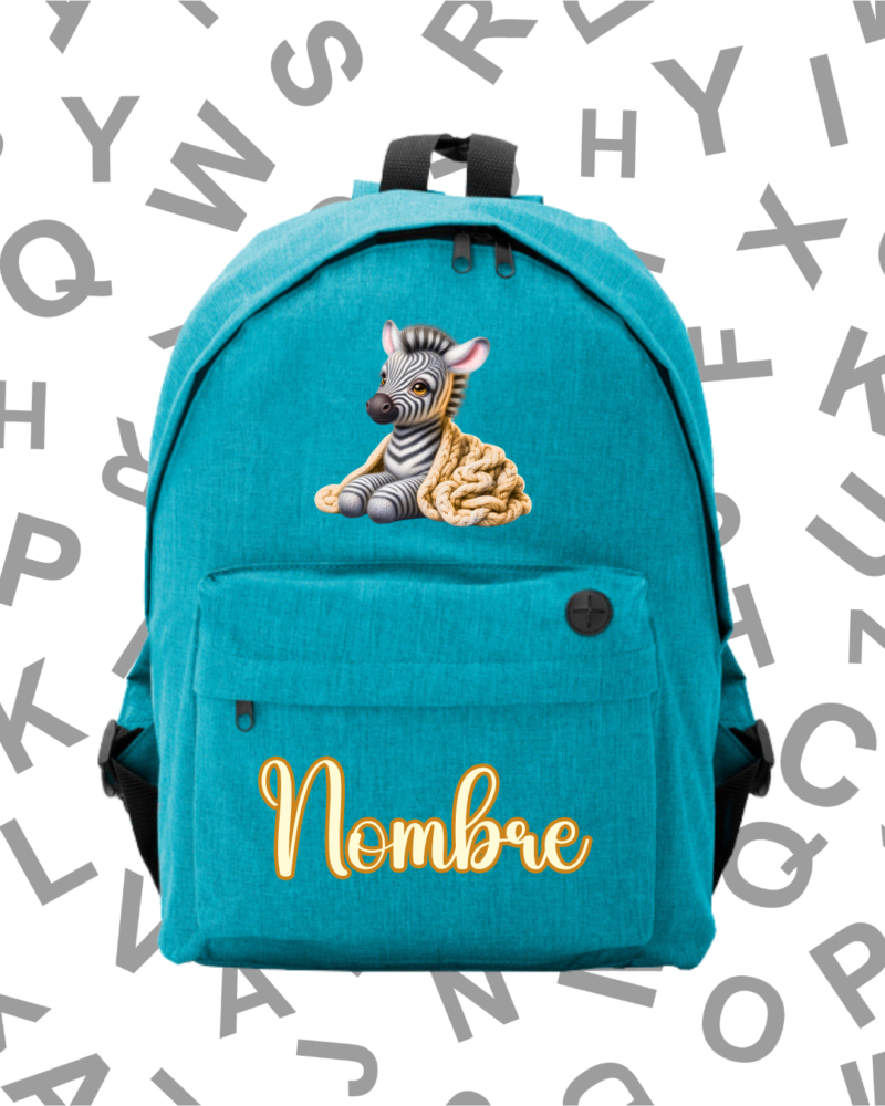 Mochila Escolar Bebé Zebra Amarillo -.6 Colores.-