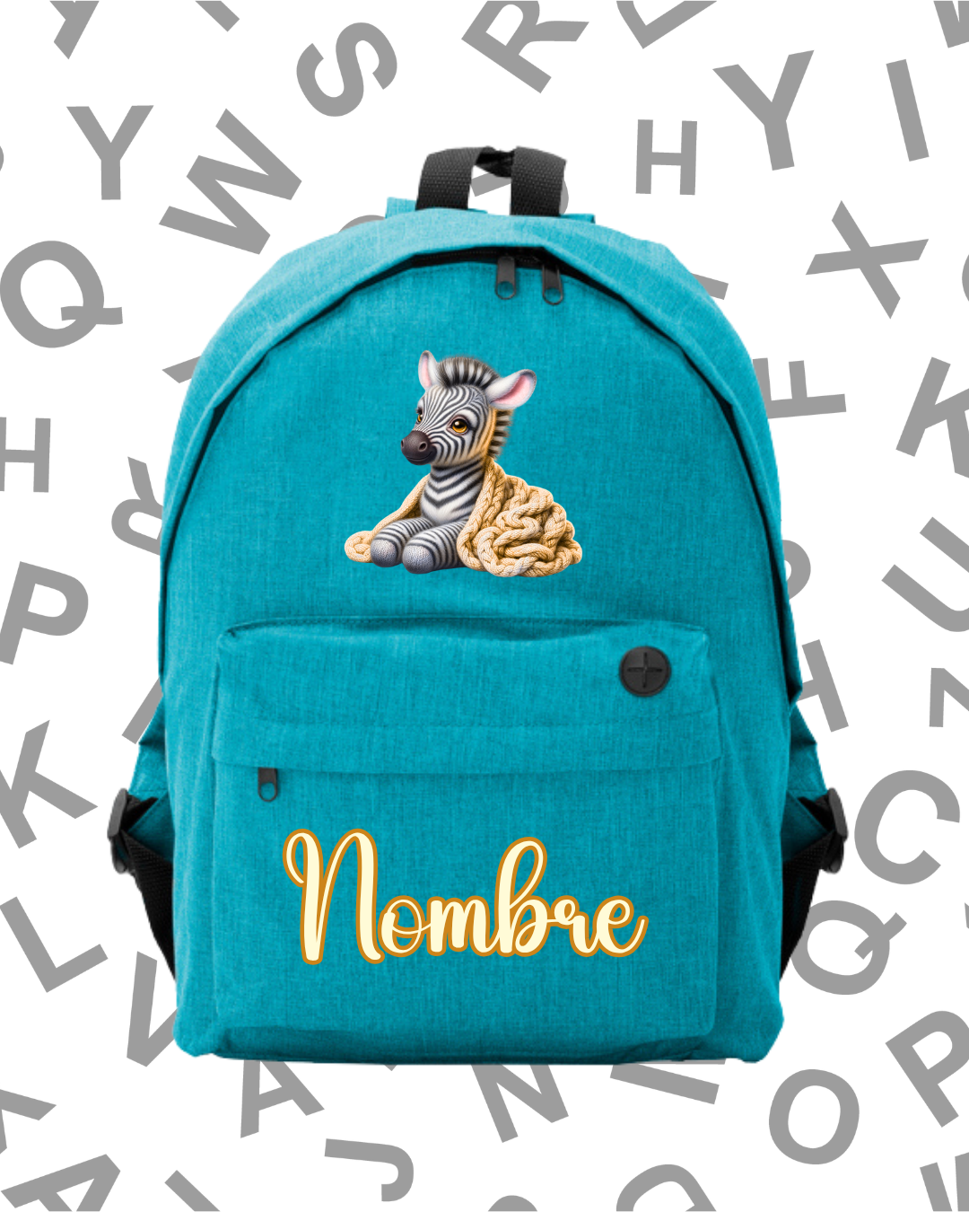 Mochila Escolar Bebé Zebra Amarillo -.6 Colores.-