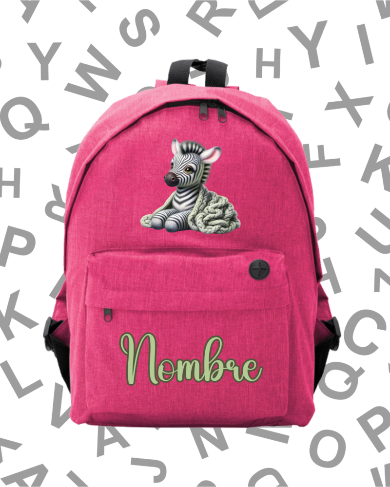 Mochila Escolar Bebé Zebra Verde -.6 Colores.-