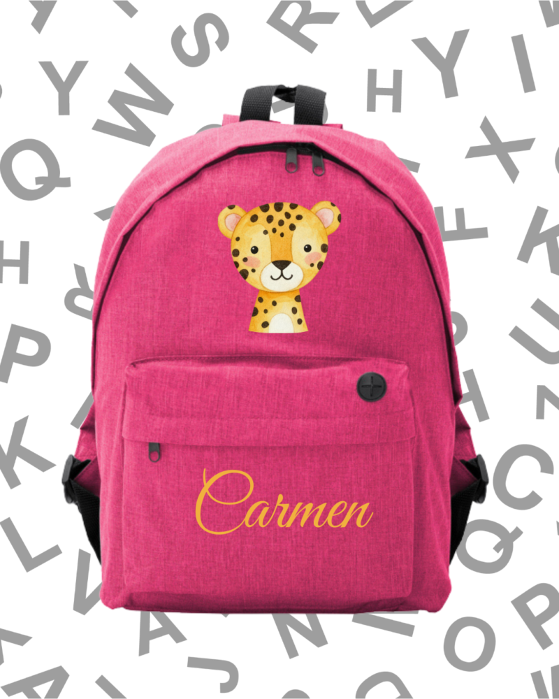 Mochila Escolar Leopardito -.6 Colores.-