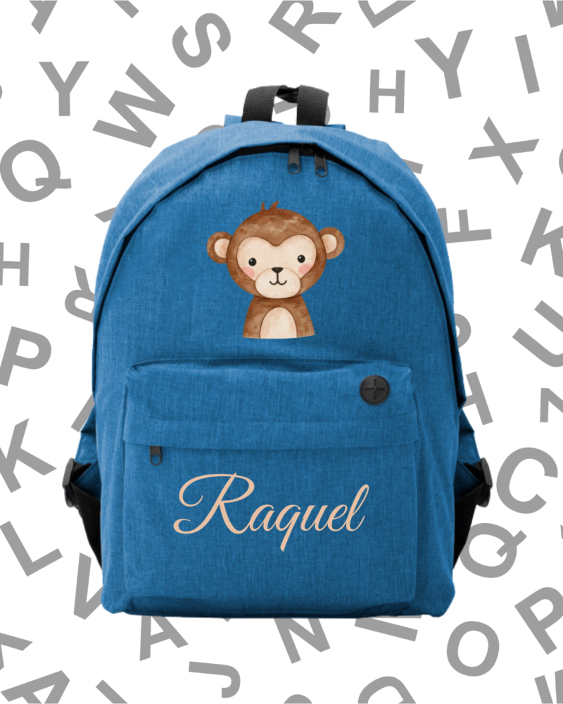 Mochila Escolar Monito -.6 Colores.-