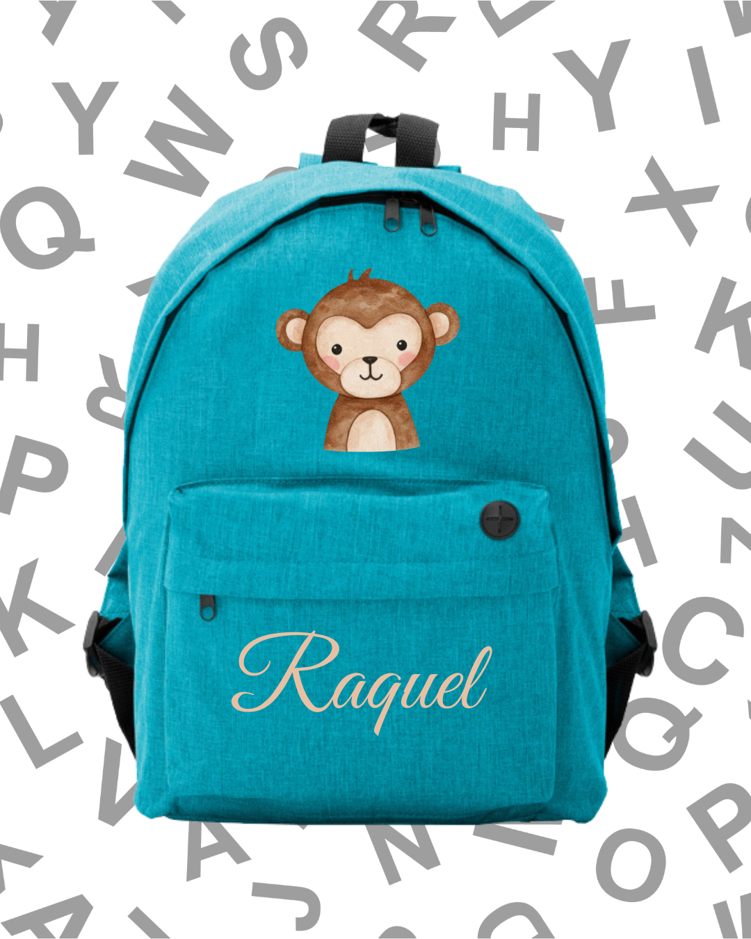 Mochila Escolar Monito -.6 Colores.- - Imagen 5