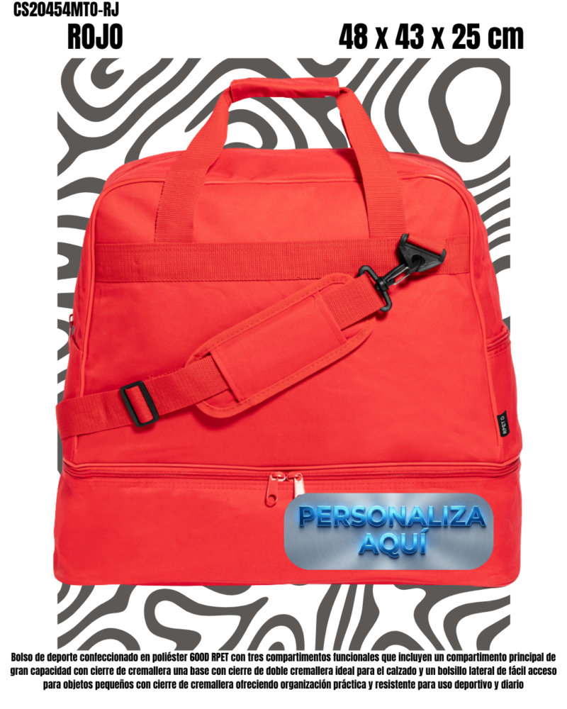 Bolsa Deportiva 3 Compartimientos .- 4 Colores.-