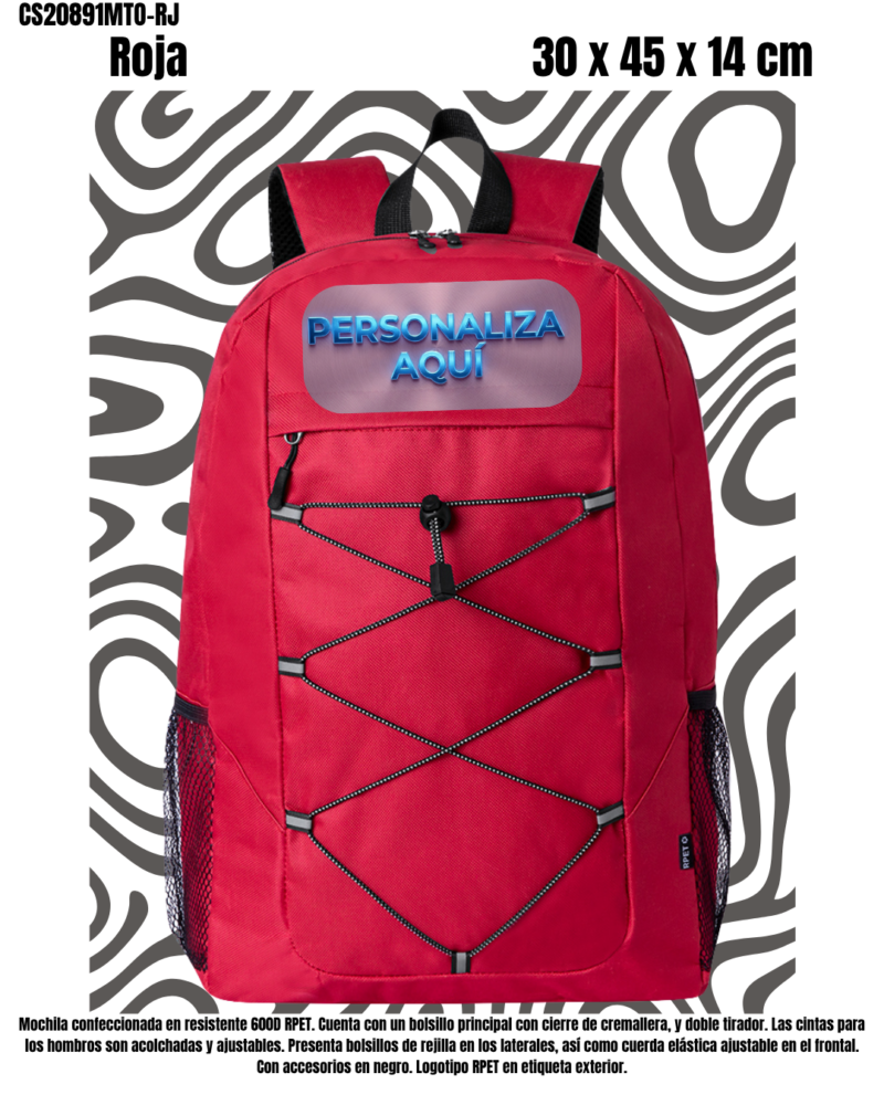 Mochila Cordón Elástico .-10 Colores.-