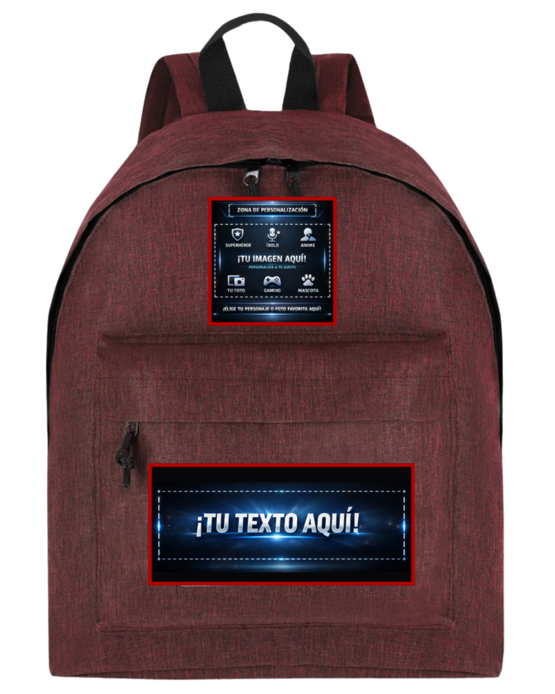 Mochila Clásica 2 Bolsillos Jaspeada.- 6 Colores.- A tu aire