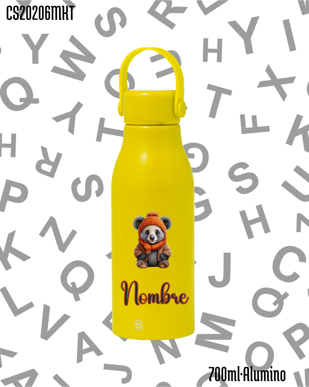 Bidón 700ml Aluminio .-Panda.- 6 Colores - Imagen 2