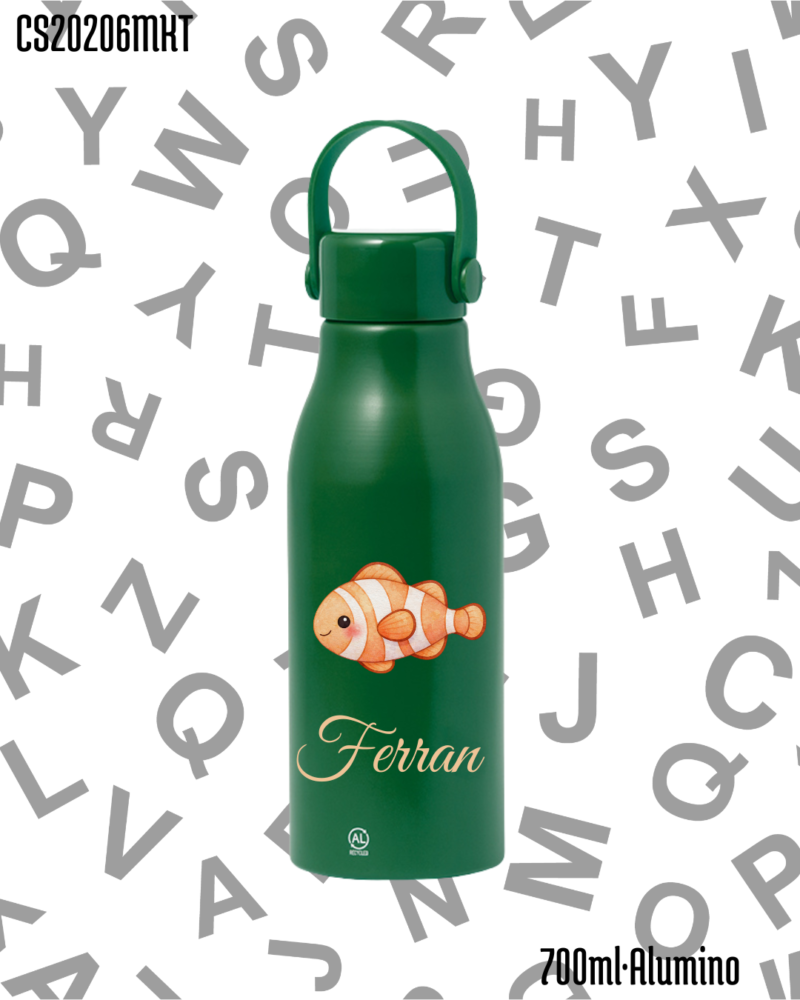 Bidón 700ml Aluminio .-Payasin.- 6 Colores