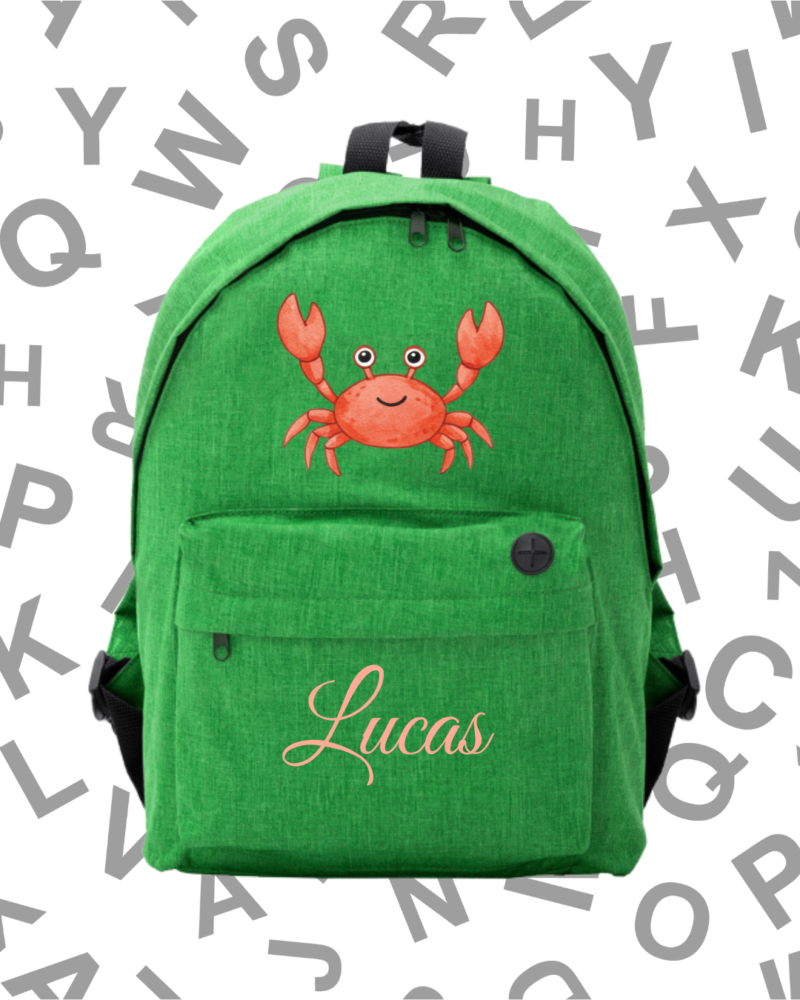 Mochila Escolar Cangrejito -.6 Colores.-